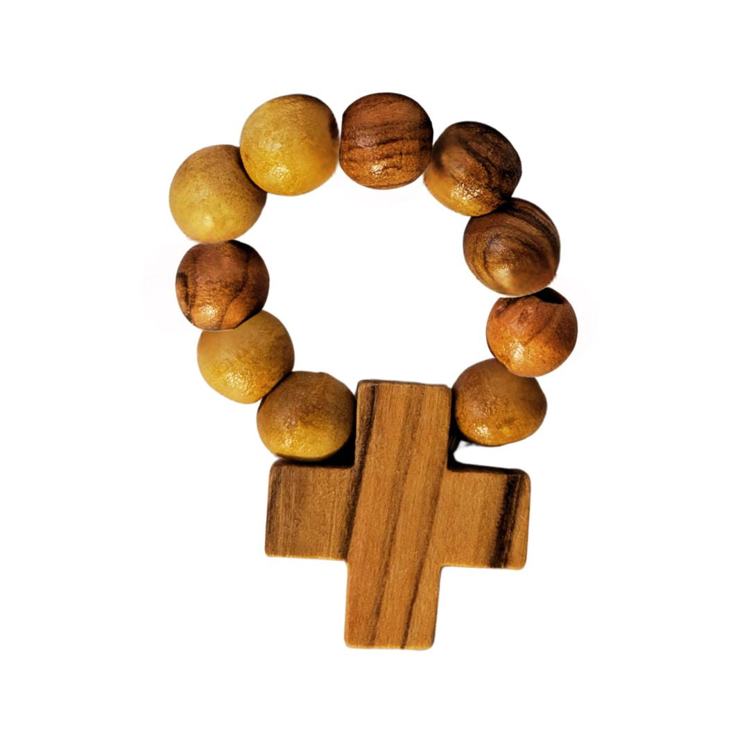 Olive wood finger rosary from Bethlehem