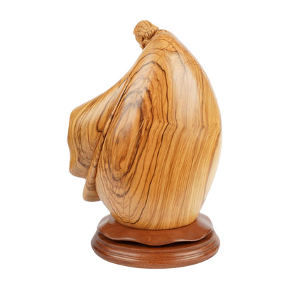 Holy Family with Child in arms – Hand-carved olive wood sculpture from Bethlehem (32 cm)