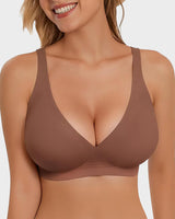 Cross Back Front Closure Wireless Posture Support Bra