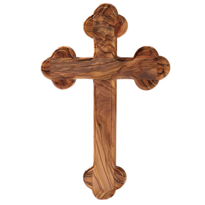 Olive wood cross with rounded edges