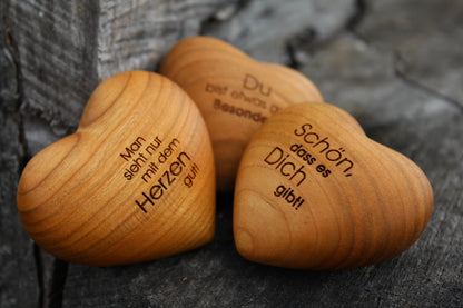 Thankgoods Holzherz Man sieht nur mit dem Herzen gut