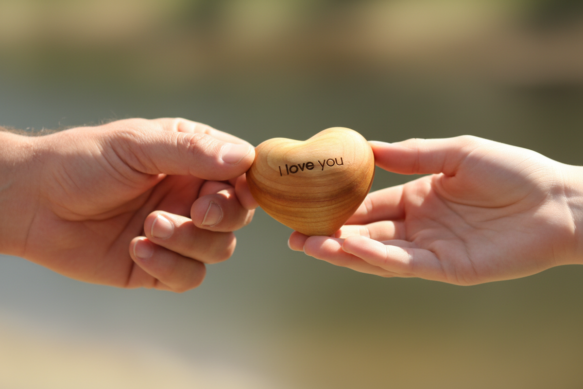 Thankgoods wooden heart I love you