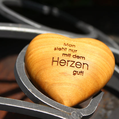 Thankgoods Holzherz Man sieht nur mit dem Herzen gut