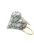 Thankgoods Metallherz „Marrakech" mit Jutefaden Farbe silber